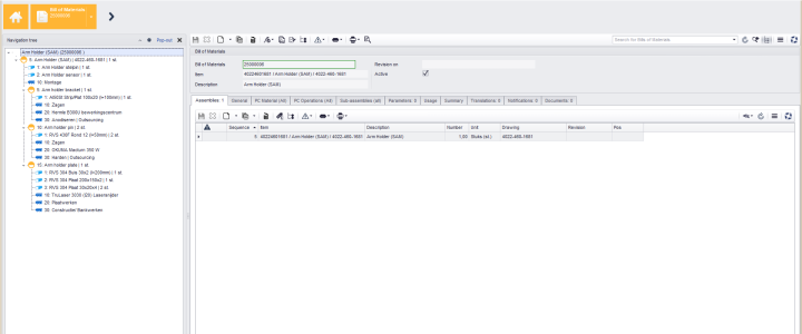 The BOM navigation tree