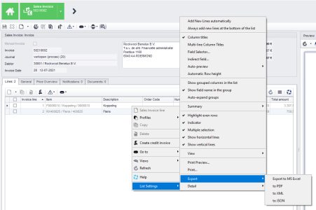 Export a list to various file formats