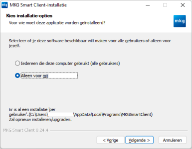 Smart Client Installation Options
