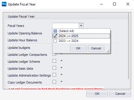 Update Fiscal Year 2024 --> 2025