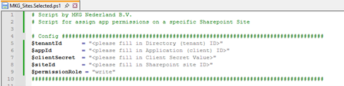 Sites.Selected script