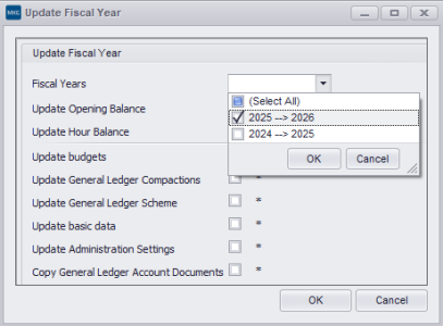 Update Fiscal Year 2025 --> 2026