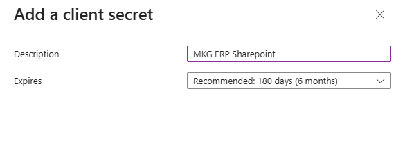 Client secret